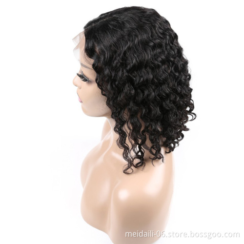 Kinky Curly 13*4 Lace Frontal Remy Peruvian Wigs For Women Lace Frontal Human Hair Wigs Kinky Curl Wigs